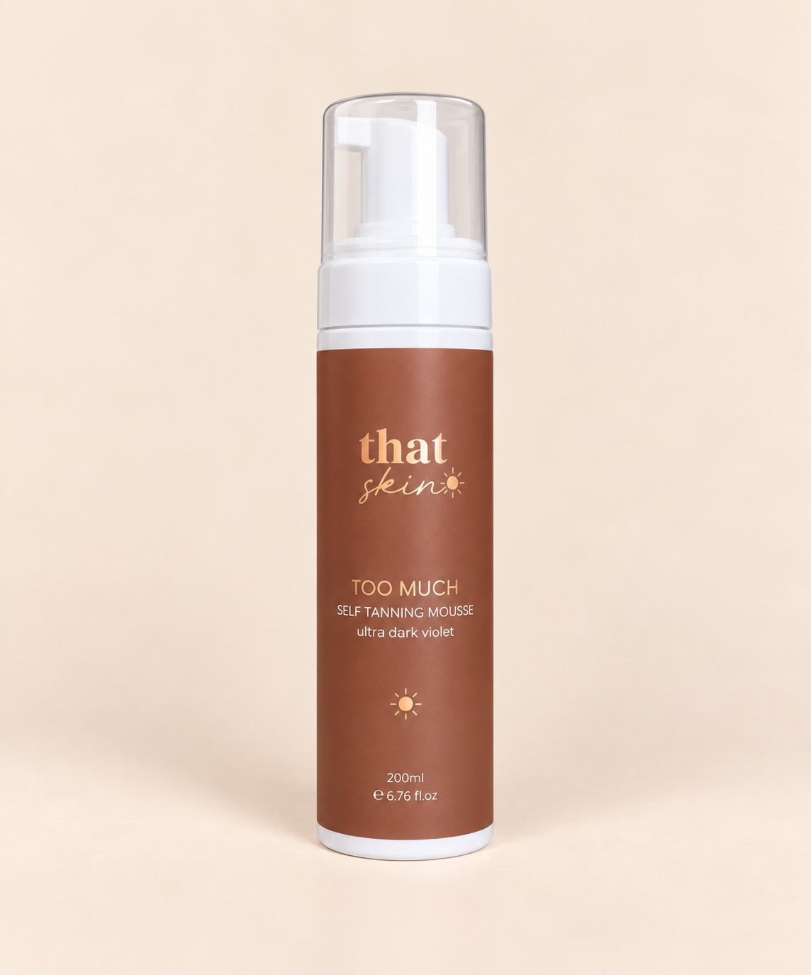 TOO MUCH
Ultra Dark Violet Self Tan Mousse