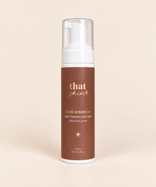 BARE MINIMUM
Ultra Dark Green Self Tanning Mousse